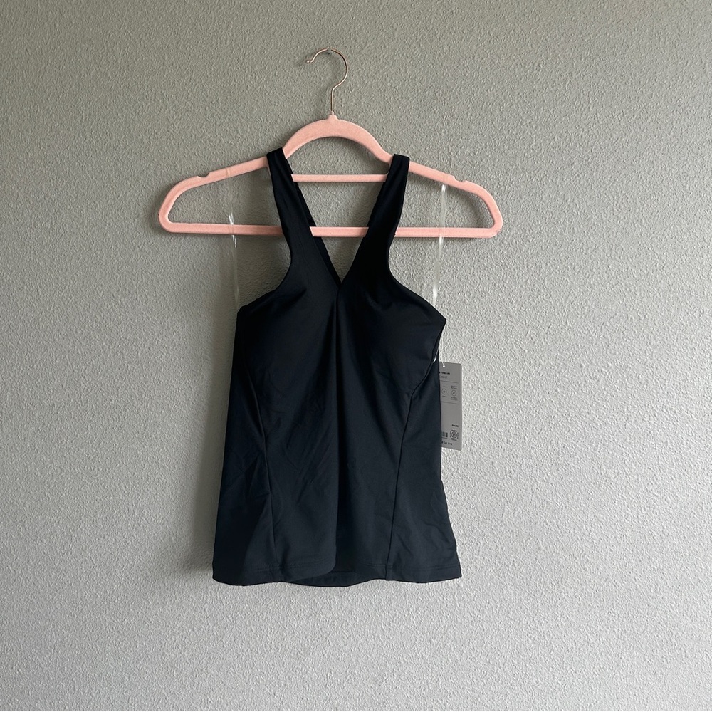 NWT Athleta Black Crossed Tankini Too Small